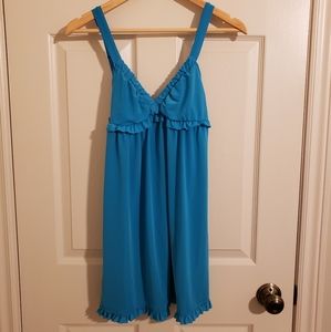 NWOT La Senza Nightie Blue Ruffled Lingerie